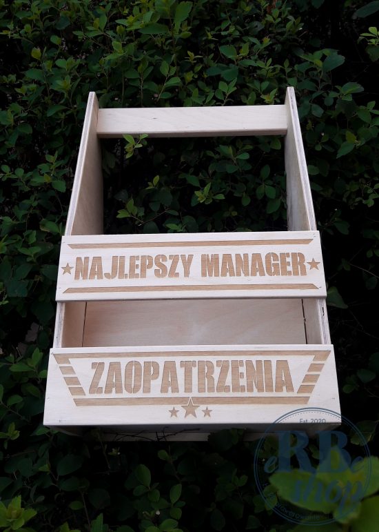 Drewniane nosidło na 6 butelek piwa